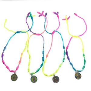Pulsera <span class=keywords><strong>de</strong></span> Rosario con Cuentas <span class=keywords><strong>de</strong></span> Cuerda Anudada <span class=keywords><strong>de</strong></span> Colores Arcoíris, Diseño Mixto, Amuleto <span class=keywords><strong>de</strong></span> la <span class=keywords><strong>Virgen</strong></span> <span class=keywords><strong>de</strong></span> <span class=keywords><strong>Guadalupe</strong></span> para Bebé - Ajustable y Unisex - Product Image 6