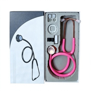 Estetoscopio Acústico de Doble Cabeza Rosa, Manual, para Examen Médico Físico, Uso en Adultos - Product Image 1