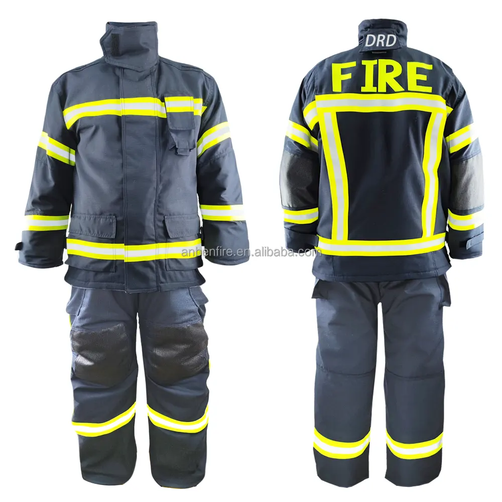 NFPA-traje de combate contra incendios, estándar europeo CE EN469, 4 capas, aramida Nomex IIIA, color azul marino, 1971