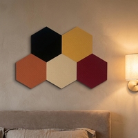 Décoration murale en bois en feutre hexagonal Design Art déco Panneaux insonorisants pour chambre à coucher Salle de classe de musique But décoratif