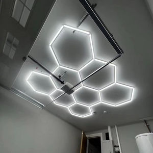 Ac-powered Hexagonal LED Lights Garage Plafond Hex Lights pour Auto Detailing Honeycomb Style Lamp - Product Image 1