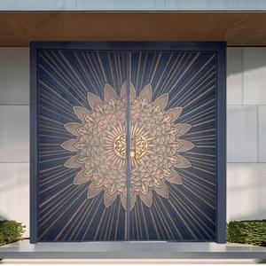 Puerta de entrada blindada de aluminio fundido moderna de lujo Advanced Sense, lámpara de inducción de dos lados, manija de acero inoxidable, características antirrobo - Product Image 4