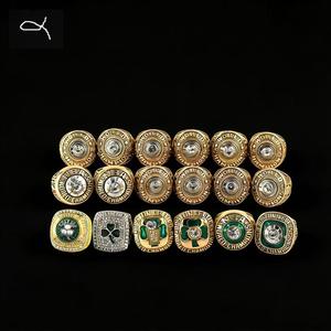 Lot de 18 bagues de championnat <span class=keywords><strong>celtique</strong></span> en alliage 1957-2024, plaqué argent 925, avec boîte de présentation en bois, collection pour fans - Product Image 6