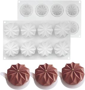 Moule en silicone pour mousse au diamant à 8 cavités, moule à pâtisserie français pour gâteau, chocolat, pâtisserie, directement de l'usine - Product Image 3