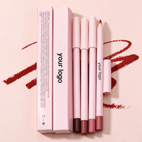 Crayon à lèvres waterproof mat brun foncé, crayon à lèvres crémeux vegan rose, crayon à lèvres vegan, marque privée