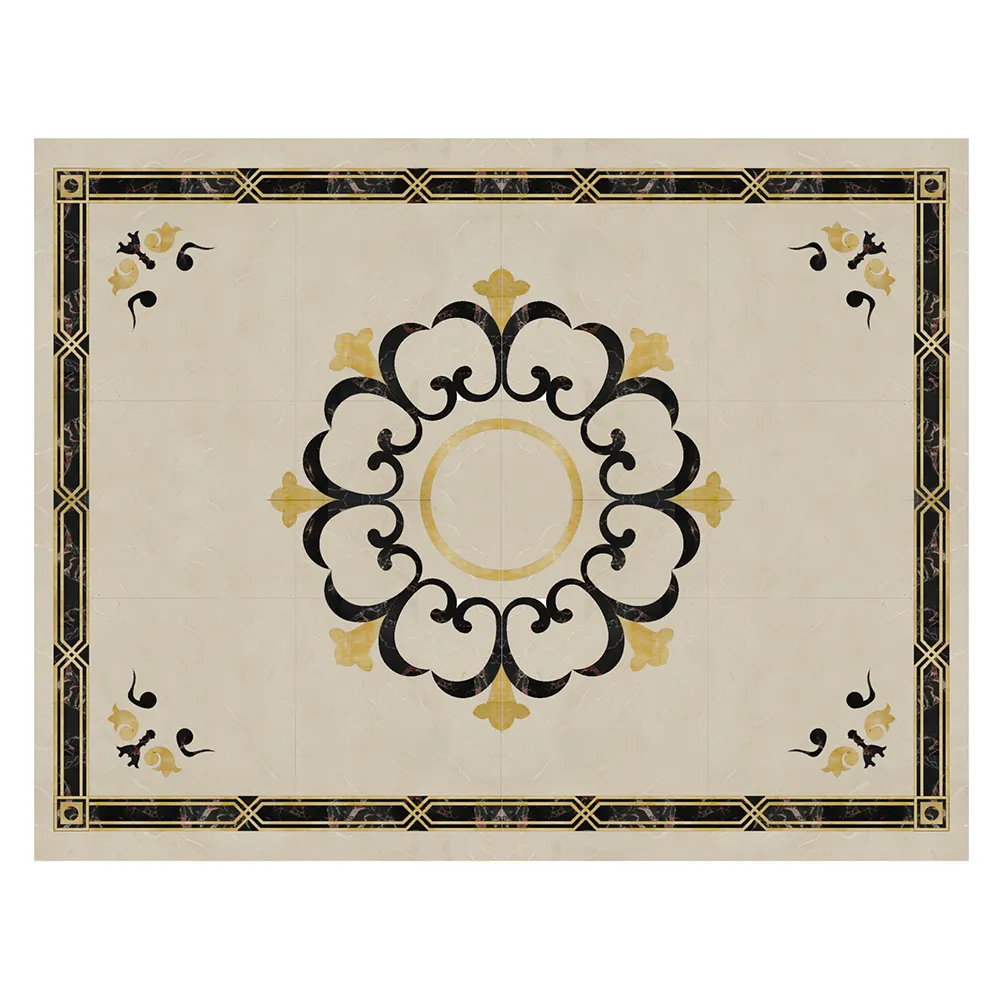 DeliveryStone factory price italian flower waterjet marble tiles design floor pattern