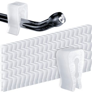 Crochets multifonctionnels pour panneaux perforés et murales à lattes, supports de présentation métalliques en fer chromé pour aménagement de magasin - Product Image 5