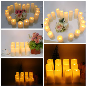 Chất lượng cao LED Nến điện tử vật liệu nhựa cho trang trí nội thất bên ngoài trời Flameless nến LED nhấp nháy với bộ đếm thời gian - Product Image 5