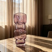 Vase en verre vintage soufflé à la main, luxe léger, sensation haut de gamme, dégradé artistique, décoration florale hydroponique de niche
