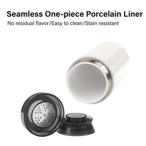 Taza Infusora de Té al Vacío, 8 oz, 240 ml, 2 en 1, Acero Inoxidable con Revestimiento de Porcelana y Filtro de Té - Product Image 1