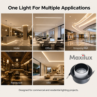 Plafonnier encastré COB à sortie lumineuse uniforme et courant stable pour les applications d'éclairage général en magasin de détail
