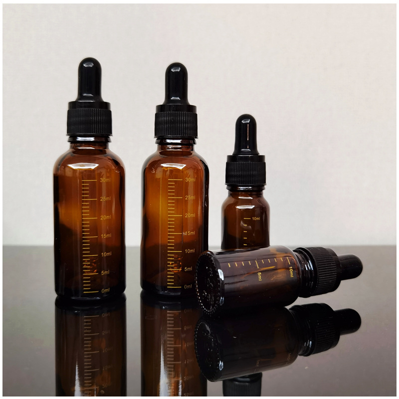 wholesale screw plastic cap green essential oil glass bottles with dropper