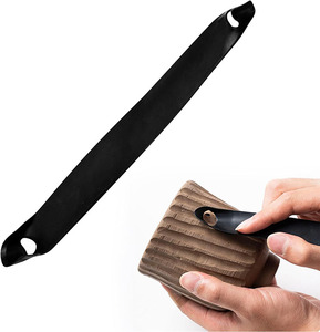 Outils <span class=keywords><strong>de</strong></span> sculpture en argile <span class=keywords><strong>à</strong></span> double extrémité LISI en acier au carbone galvanisé noir certifiés CE pour modelage, sculpture, finissage et raclage <span class=keywords><strong>de</strong></span> poterie - Product Image 1