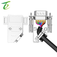 Connecteur de port série DB9 mâle et femelle à 9 broches, coque métallique à 45 degrés, tête COM, connecteur RS232, prise 485, biseauté