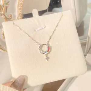 Wholesale of S925 Sterling Silver Fashion Classic Luxury High end Dream Chasing Star River Necklace Jewelry Factory