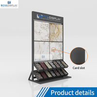 Présentoir de comptoir portable, écologique et multifonctionnel personnalisable pour pierres minérales, pierres roulées et roches