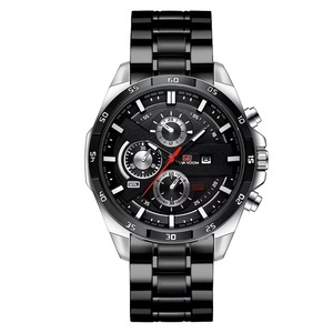 Montre de luxe pour homme, style business, quartz, sport, étanche, chronographe, bracelet en acier inoxydable, calendrier lumineux - Product Image 4