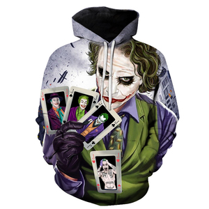 Sudadera con Capucha Joker Impresa en 3D, de Poliéster Sostenible, para Hombre, Informal, Divertida, Personalizada, Estilo Urbano - Product Image 4