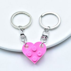 Juego de Llaveros de Pareja con Forma de Corazón, Colgante de Plástico con Diseño de Rompecabezas, Accesorios de Joyería - Product Image 6