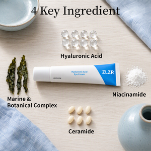 Crème Contour des Yeux Hydratante et Réparatrice Anti-Poches à l'Acide Hyaluronique 14,2g Conforme GMP pour Cernes Sous les Yeux (Marque Blanche) - Product Image 2