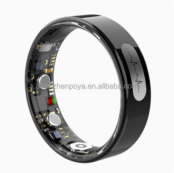 POYA Heartbeat Pattern Technology Ring Rechargeable Connectable to Mobile Phones for Festival Gift Friend Lover Present
