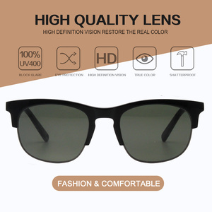 New Half Frame Fashion Sunglasses Wholesale Men &amp; Women Vintage Polarized Sunglasses - Product Image 2