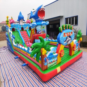 Super grand château gonflable en PVC avec toboggan 5m * 8m 6m * 10m 14m * 7m 15m * 8m aire de jeux gonflable extérieure lit de saut doux <span class=keywords><strong>maison</strong></span> de jeu - Product Image 4