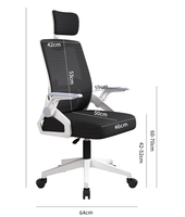 Chaises de bureau Chine : Chaise ergonomique à dossier haut entièrement en maille avec appui-tête réglable – Spécifications