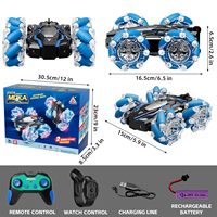 Voiture télécommandée miniature à dérive à 360 degrés YT double face 2,4g, voiture télécommandée à cascade latérale, télécommande à 4 roues motrices avec lumières LED cool, jouet pour enfants