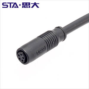 M8 <span class=keywords><strong>3</strong></span> 4 5 6 8-poliger IP67-Aviationssteckerstecker Unge schirmter Schnellanschluss-Schnapp verschluss geformte Buchse M8-Kabelbaugruppe 1M - Product Image 3