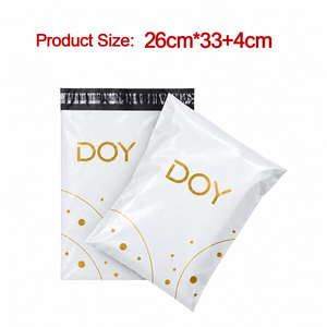Bolsas De Correo Eco Friendly Custom Gold Logo Extra Large Packing Mail Courier Bag para embalaje de ropa - Product Image 2