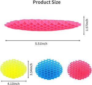 Juguete Antiestrés para Niños, Red Elástica con Forma de Gusano, Plástico, de 5 a 7 Años, 24 cm, Multicolor - Product Image 4