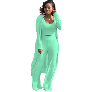 Delle Donne del commercio all'ingrosso Solido Casuale di Tre pezzi di Abito Donne <span class=keywords><strong>Vestiti</strong></span> A Maniche Lunghe <span class=keywords><strong>Vestiti</strong></span> di Usura - Product Image 4