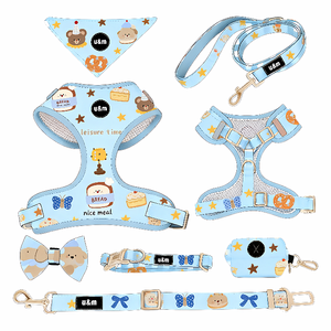 Nuevo Diseño <span class=keywords><strong>2026</strong></span>, Correa y Collar para Perros con Logotipo Personalizado de Lujo, Diseño Impreso, Arnés de Neopreno para Perros, Sin Tirones, Venta al Por Mayor - Product Image 2