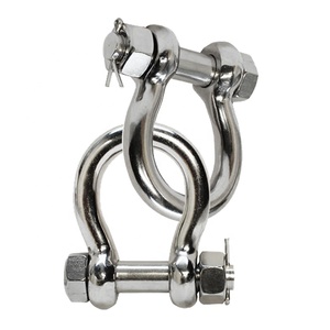 Marine lớp SS 304/316 thép không gỉ chúng tôi loại cung Neo nâng chuỗi còng với pin an toàn 1/4 5/16 3/8 G2130 cung xiềng xích - Product Image 3