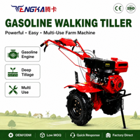 Tractor de Jardín Ecológico TENGKA de 7HP con Tracción en las Cuatro Ruedas, a Gasolina, para Uso Agrícola y en Granjas