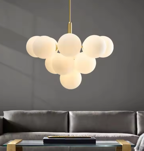 Zeal Lighting Modern Copper Comedor Mesa Bar colgante Bola de cristal dorada Lámpara colgante - Product Image 3