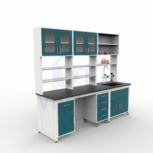 Tavolo da Laboratorio in Metallo Resistente con Telaio a H e <span class=keywords><strong>Piano</strong></span> <span class=keywords><strong>di</strong></span> Lavoro in Resina Fenolica, Design Moderno per Uso Farmaceutico e Medico - Product Image 2
