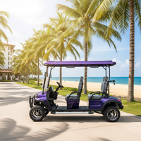 Voiturette de golf électrique 4 places pour adultes, homologuée pour la route, avec pare-brise pliable, prix compétitif et personnalisable pour les terrains de golf