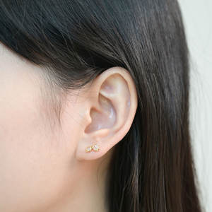 Pendientes de diseño antiguo, nueva colección en oferta, venta al por mayor, con diamantes naturales talla rosa, oro amarillo de 18 quilates, para parejas. - Product Image 6