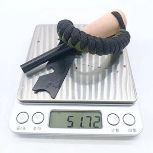 Bolsa de lona encerada incluida Fire Starting <span class=keywords><strong>Tinder</strong></span> Fatwood Handle Flint Steel Ferro Rod para BushCraft Campfire - Product Image 2