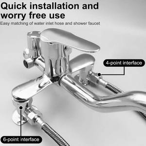 Válvula de barra de ducha Conexión de ducha Codo Grifo Tubo expuesto Montaje en pared Placa trasera Codos Barra Conector Válvula mezcladora termostática - Product Image 4