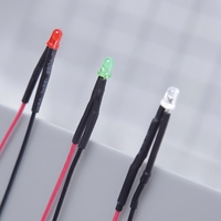 Lampe LED Diffusée 3mm avec Résistance et Câble, Voyant Indicateur de Signal Électrique pour Panneau de Commande Industriel