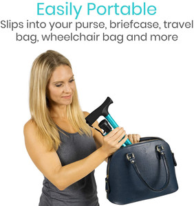 Opvouwbare Wandelstok Voor Mannen, Vrouwen-Fold-Up, Inklapbare, Lichtgewicht, Verstelbare, draagbare <span class=keywords><strong>Hand</strong></span> Wandelstok - Product Image 4