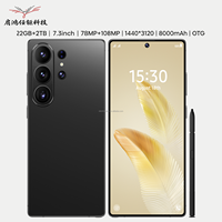 Téléphone S26 Ultra 2026, dernier modèle, 22G+2TB, 7,3 pouces, 144Hz, LED, stylet intégré, batterie 8000mAh, GPS, double carte SIM, téléphone pas cher