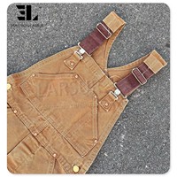 LARSUR Salopette de travail personnalisée en toile de canard matelassée et doublée, style vieilli, pour homme, type charpentier, salopette cargo, combinaison de travail en toile, vêtement de travail en denim