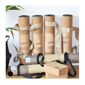 Tapis de yoga écologique voyage 3mm 5mm bambou de <span class=keywords><strong>joga</strong></span> biologique naturel 4mm avec logo personnalisé tapis de yoga en liège caoutchouc naturel - Product Image 2