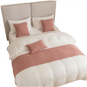 Parure de lit de luxe DaiRui pour hôtel 5 étoiles, tailles King et Queen, garnissage en polyester teint en fil moderne et écologique, 200 fils au pouce carré - Product Image 4