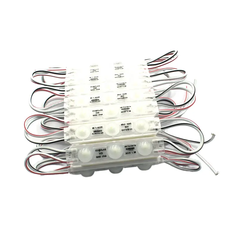 Mini-SMD-LED-Modul 2835 Einspritzung vollfarbig 12 V DC mit 3 LED Lichtzeichen-Linse 1,5 W ABS Körperinspritzung Mini-LED-Module