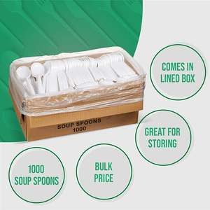 big heavy weight <b>soup</b> <b>spoon</b> PP Thickened Cutlery - Product Image 5